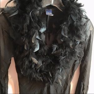 Black Marabou Robe